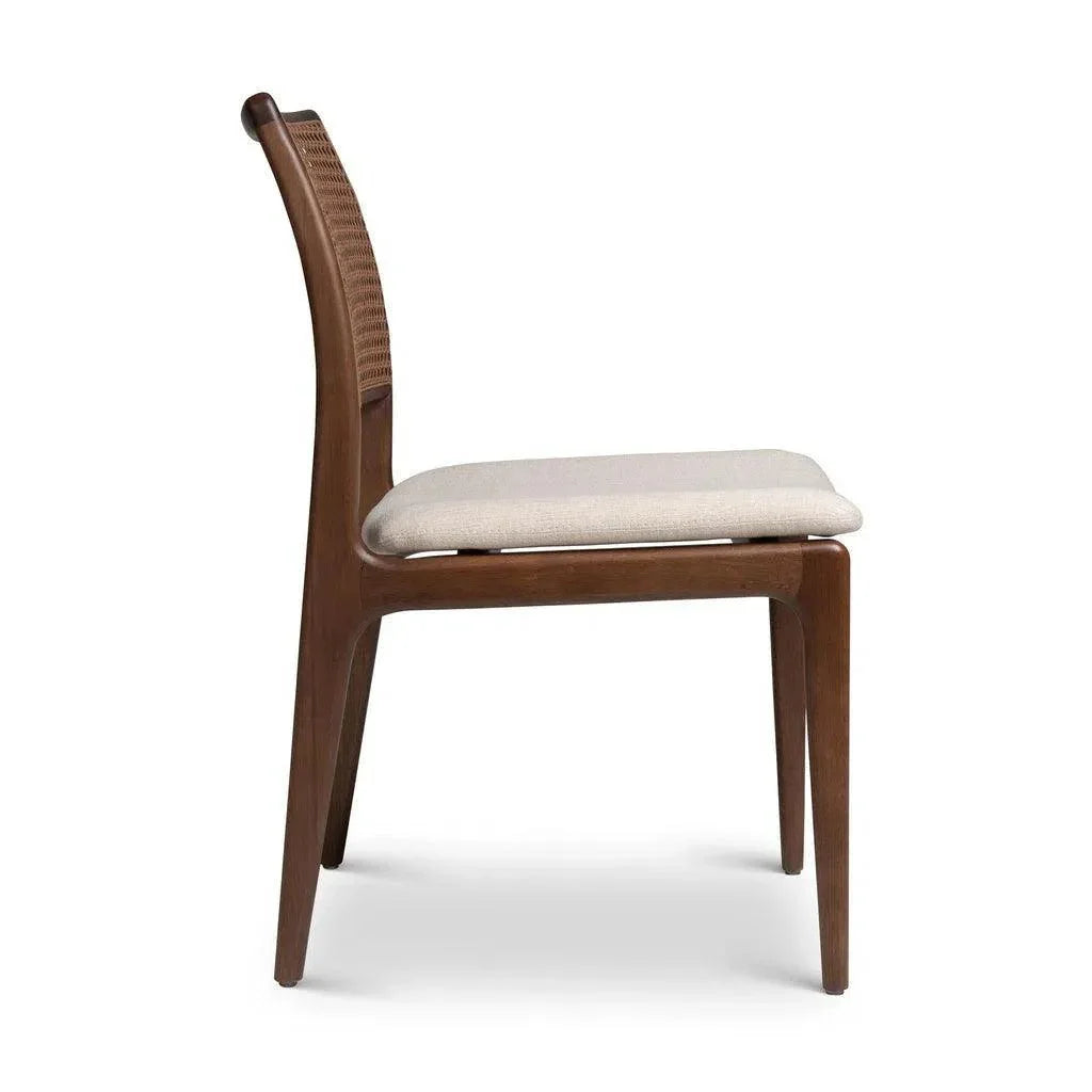 Charlotte Boucle Cane Armless Side Chair - LOOMLAN - Urbia - Dining Chairs