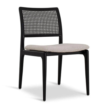 Charlotte Boucle Cane Armless Side Chair - LOOMLAN - Urbia - Dining Chairs