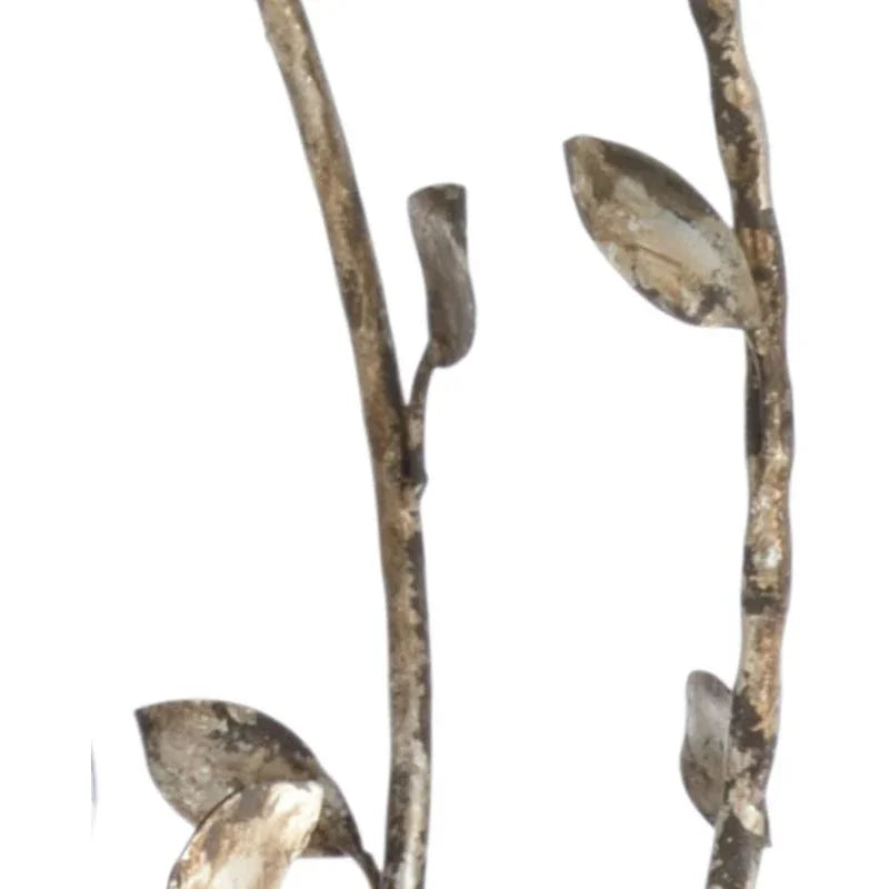 Charlotte Rustic Silver Leaf Design Chandelier - LOOMLAN - Wildwood - Chandeliers