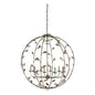 Charlotte Rustic Silver Leaf Design Chandelier - LOOMLAN - Wildwood - Chandeliers