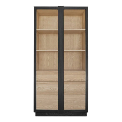 Charlotte Tempered Glass Door Tall Cabinet - LOOMLAN - Moe's Home - Accent Cabinets