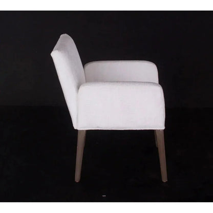White Dining Chair Charly With Arms - LOOMLAN - Peninsula Home - Dining Chairs