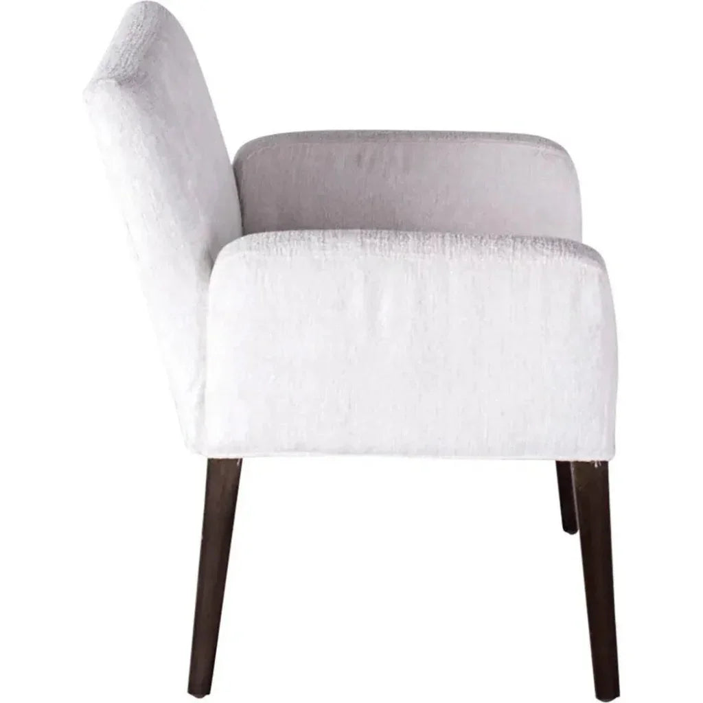 White Dining Chair Charly With Arms - LOOMLAN - Peninsula Home - Dining Chairs