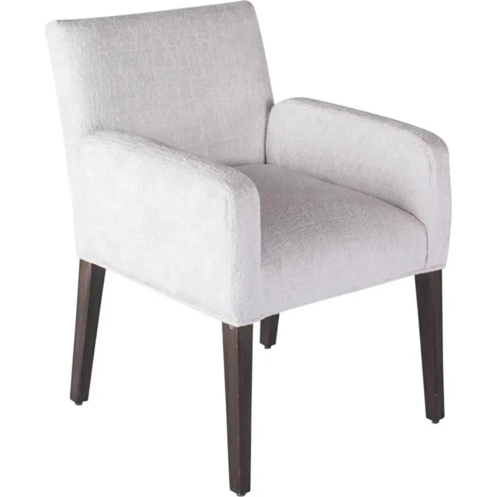 White Dining Chair Charly With Arms - LOOMLAN - Peninsula Home - Dining Chairs