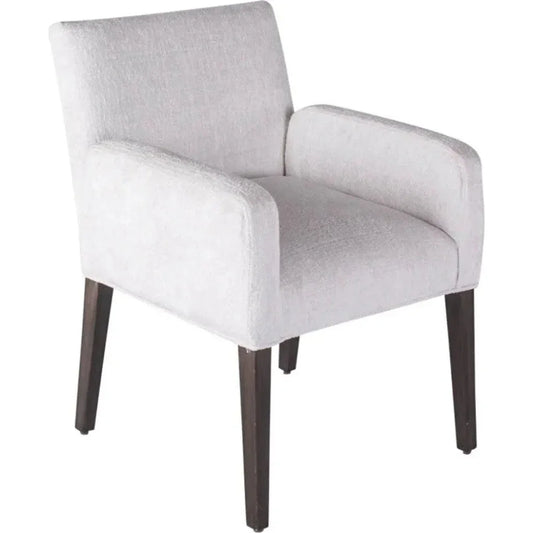 White Dining Chair Charly With Arms - LOOMLAN - Peninsula Home - Dining Chairs