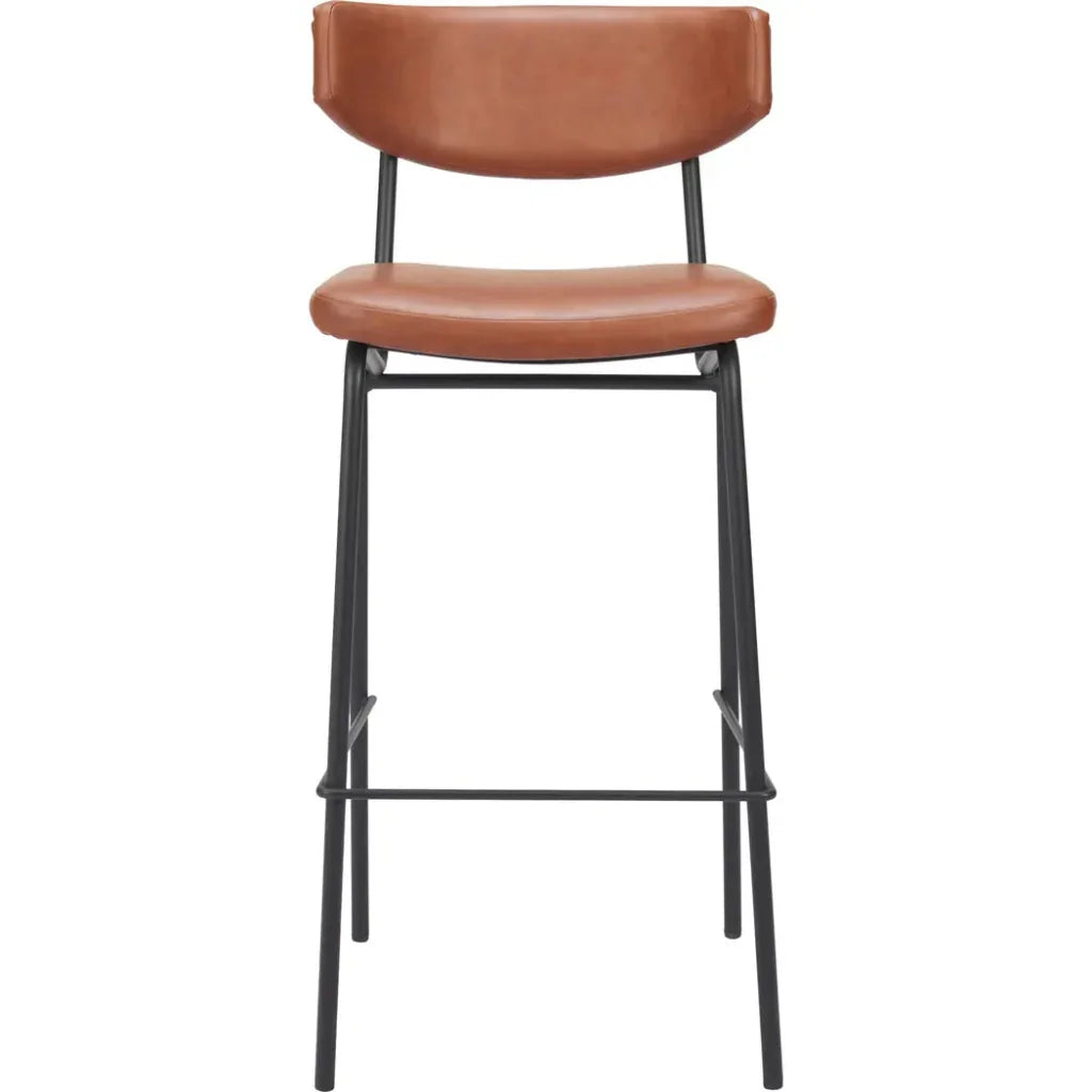 Charon Barstool (Set of 2) Vintage Brown - LOOMLAN - Zuo Modern - Bar Stools