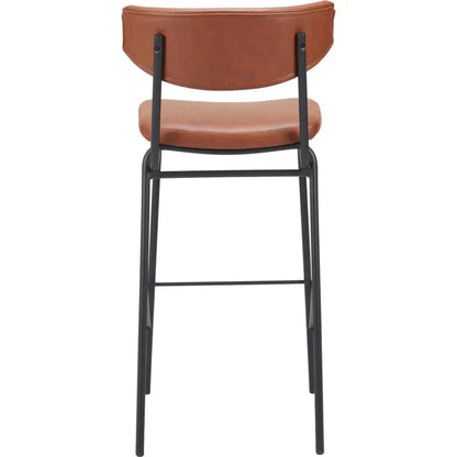 Charon Barstool (Set of 2) Vintage Brown - LOOMLAN - Zuo Modern - Bar Stools