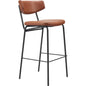 Charon Barstool (Set of 2) Vintage Brown - LOOMLAN - Zuo Modern - Bar Stools