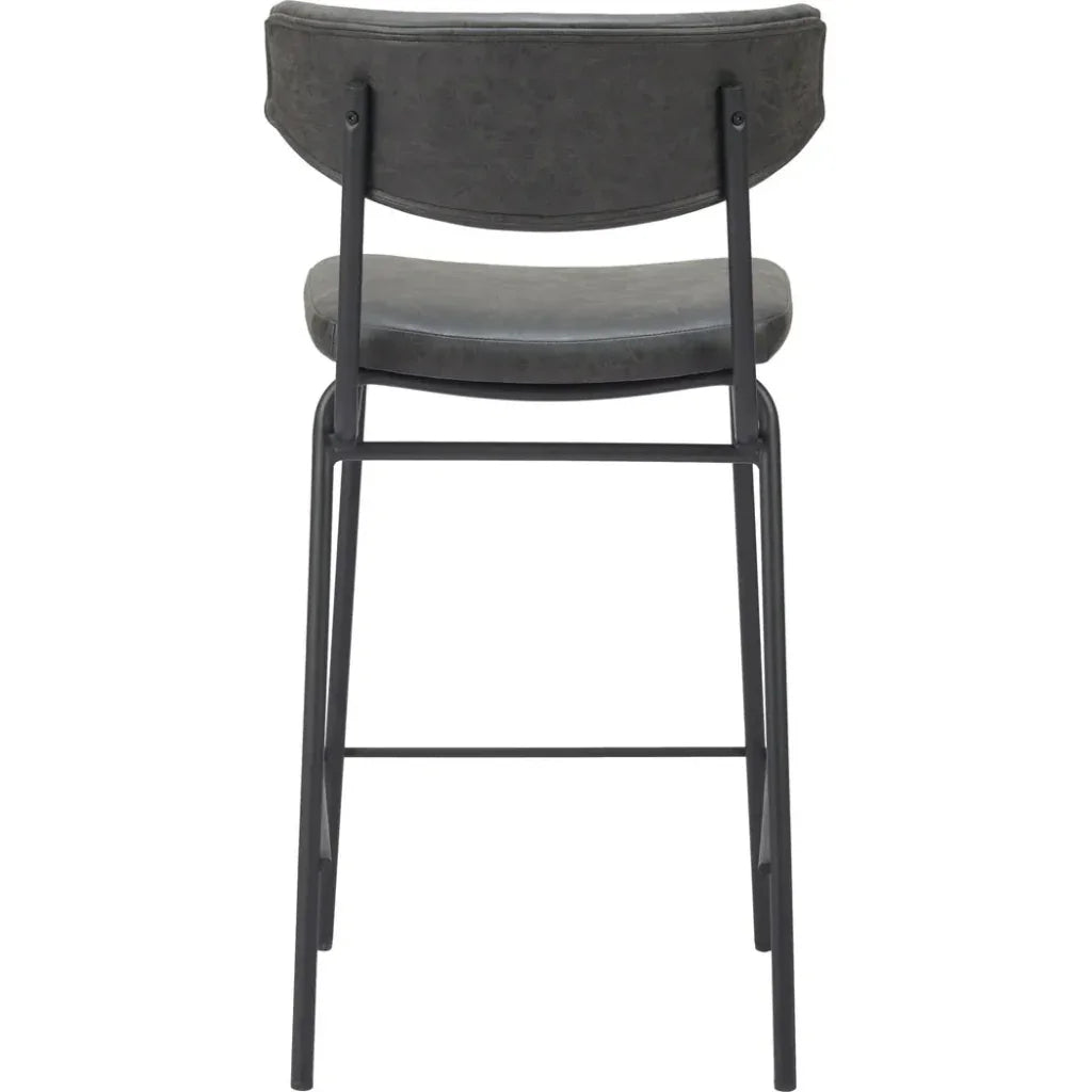 Charon Counter Stool 2PC Vintage Black - LOOMLAN - Zuo Modern - Counter Stools