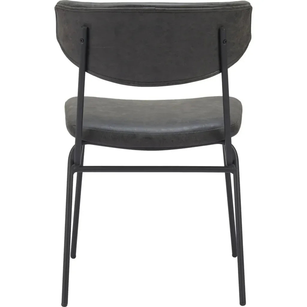 Charon Dining Chair (Set of 2) Vintage Black - LOOMLAN - Zuo Modern - Dining Chairs