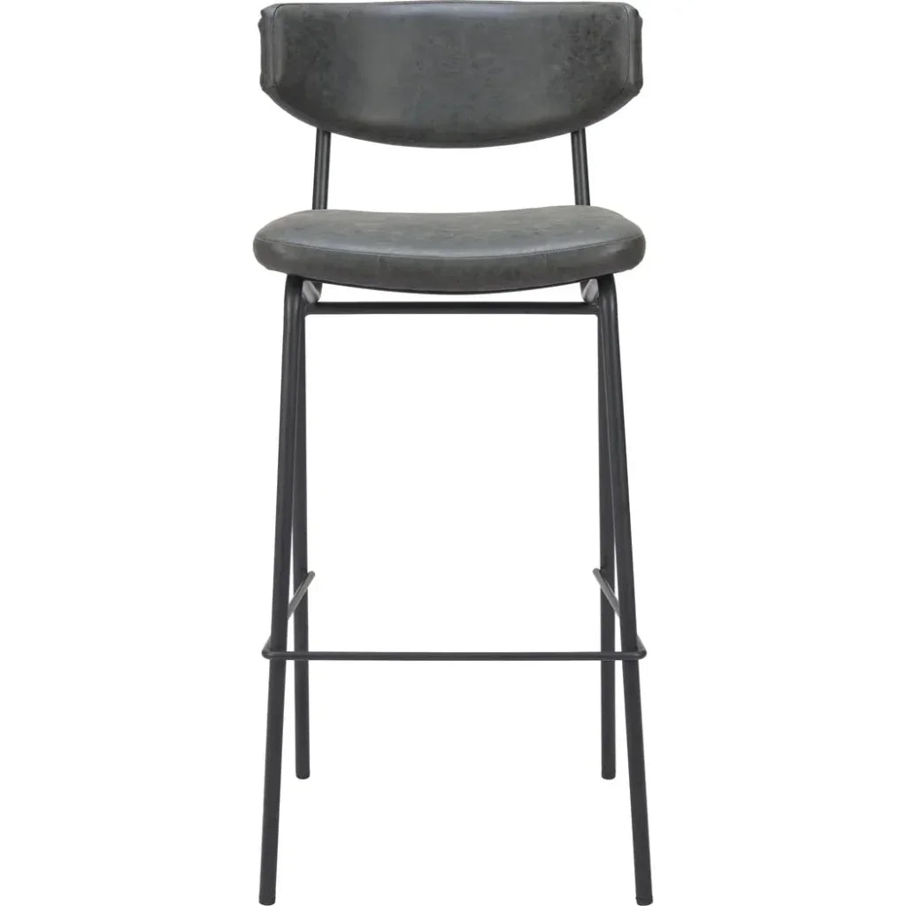 Charon Barstool (Set of 2) Vintage Black - LOOMLAN - Zuo Modern - Bar Stools