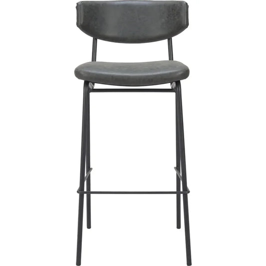 Charon Barstool (Set of 2) Vintage Black - LOOMLAN - Zuo Modern - Bar Stools
