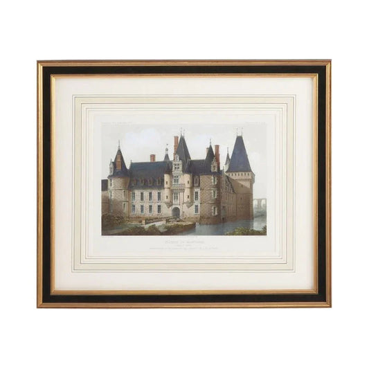 Chateau De Mainlenon Gold Framed Artwork-Framed Wall Art-Chelsea House-LOOMLAN