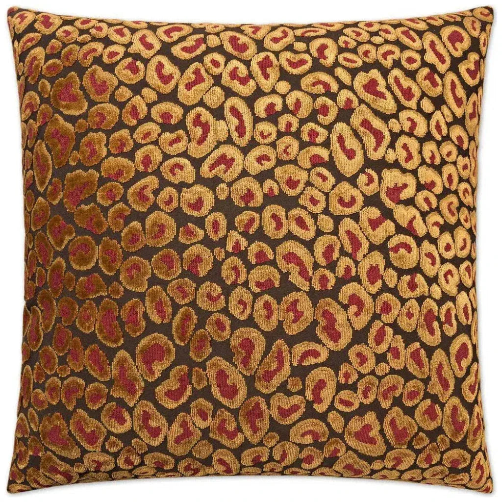 Cheetah Ruby Red Throw Pillow With Insert - LOOMLAN - D.V. Kap - Throw Pillows