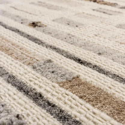 Chef Stripe Silver Area Rugs For Living Room - LOOMLAN - LOOMLAN - Area Rugs