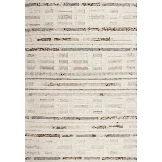 Chef Stripe Silver Area Rugs For Living Room - LOOMLAN - LOOMLAN - Area Rugs