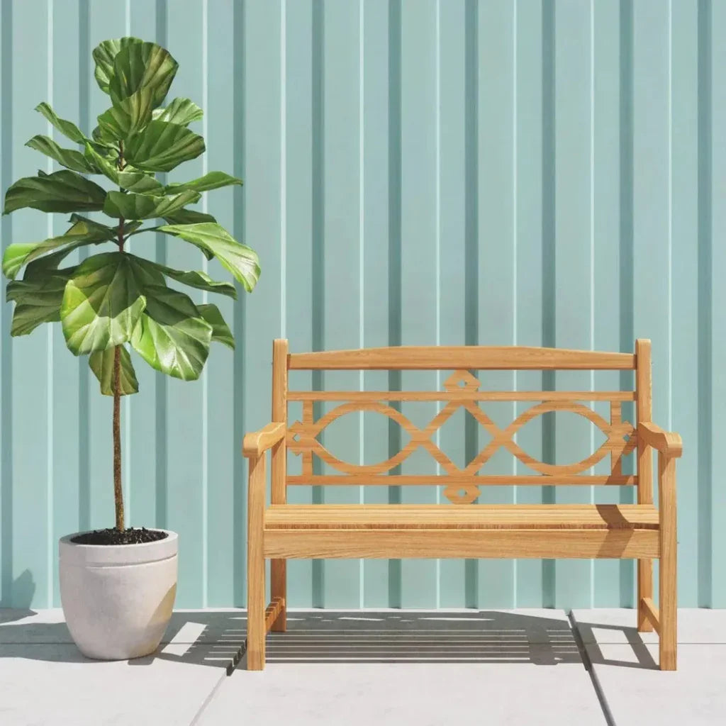 Chelsea 2-Person Teak Outdoor Bench-Outdoor Benches-HiTeak-LOOMLAN