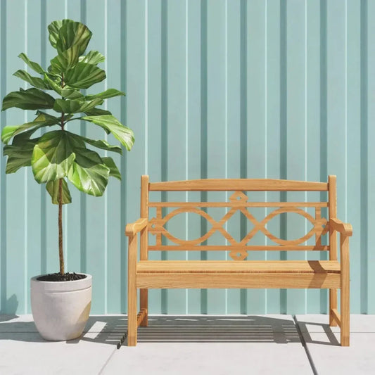 Chelsea 2-Person Teak Outdoor Bench-Outdoor Benches-HiTeak-LOOMLAN