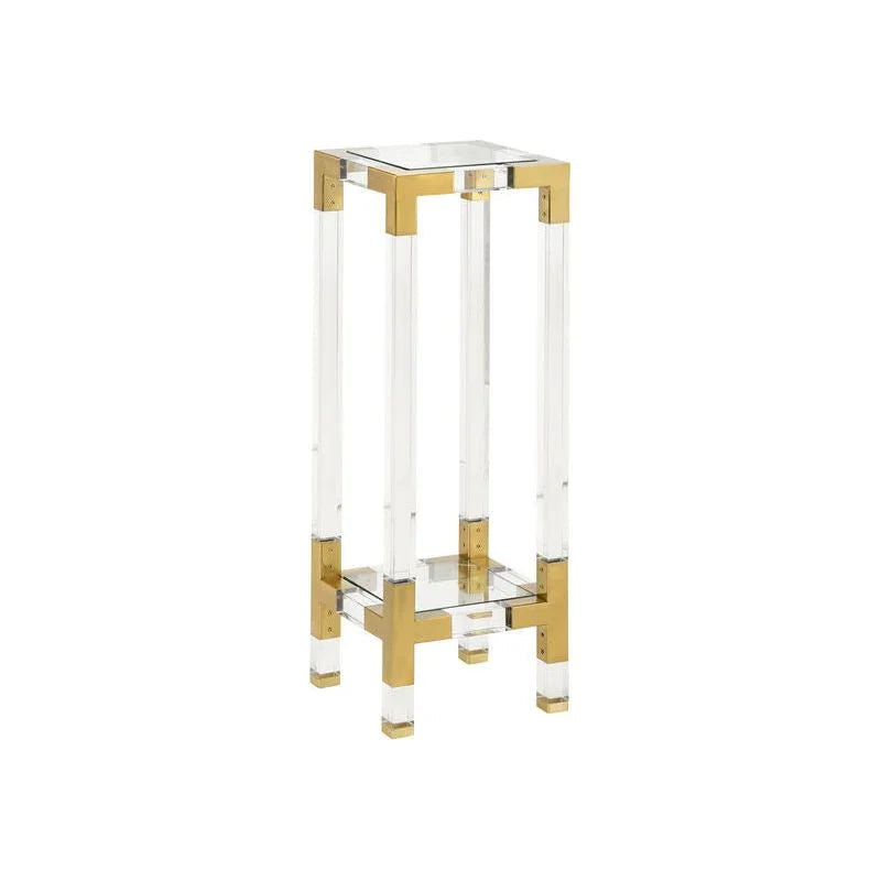 Chelsea Acrylic Framed Clear Pedestal - LOOMLAN - Chelsea House - Side Tables