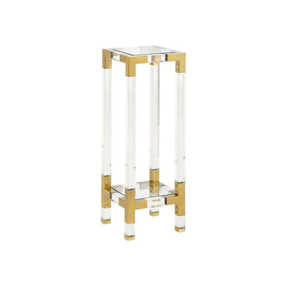 Chelsea Acrylic Framed Clear Pedestal - LOOMLAN - Chelsea House - Side Tables