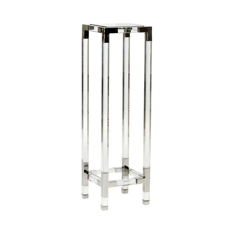 Chelsea Acrylic Framed Clear Pedestal - LOOMLAN - Chelsea House - Side Tables