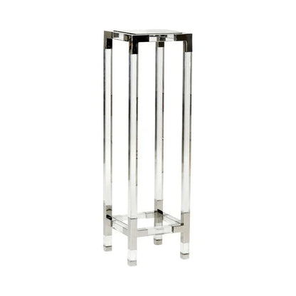 Chelsea Acrylic Framed Clear Pedestal - LOOMLAN - Chelsea House - Side Tables