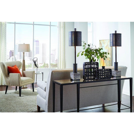 Chelsea Iron Framed Console Table - LOOMLAN - Wildwood - Console Tables