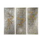 Cherry Blossom Hand Painted Grey Panel (Set of 3)-Framed Wall Art-Chelsea House-LOOMLAN
