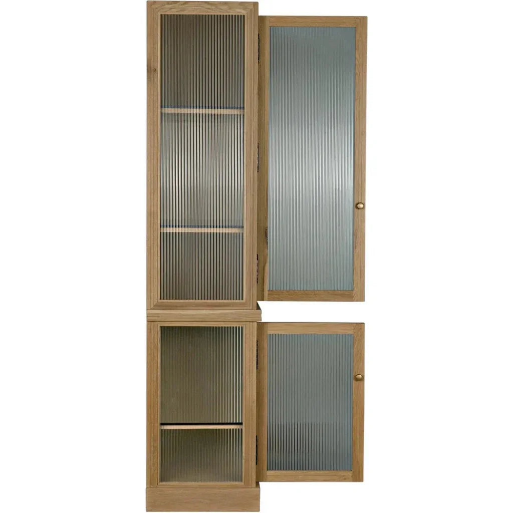 Chester Hutch Curio Buffet Cabinet Glass Doors - LOOMLAN - Noir - Buffets & Curios