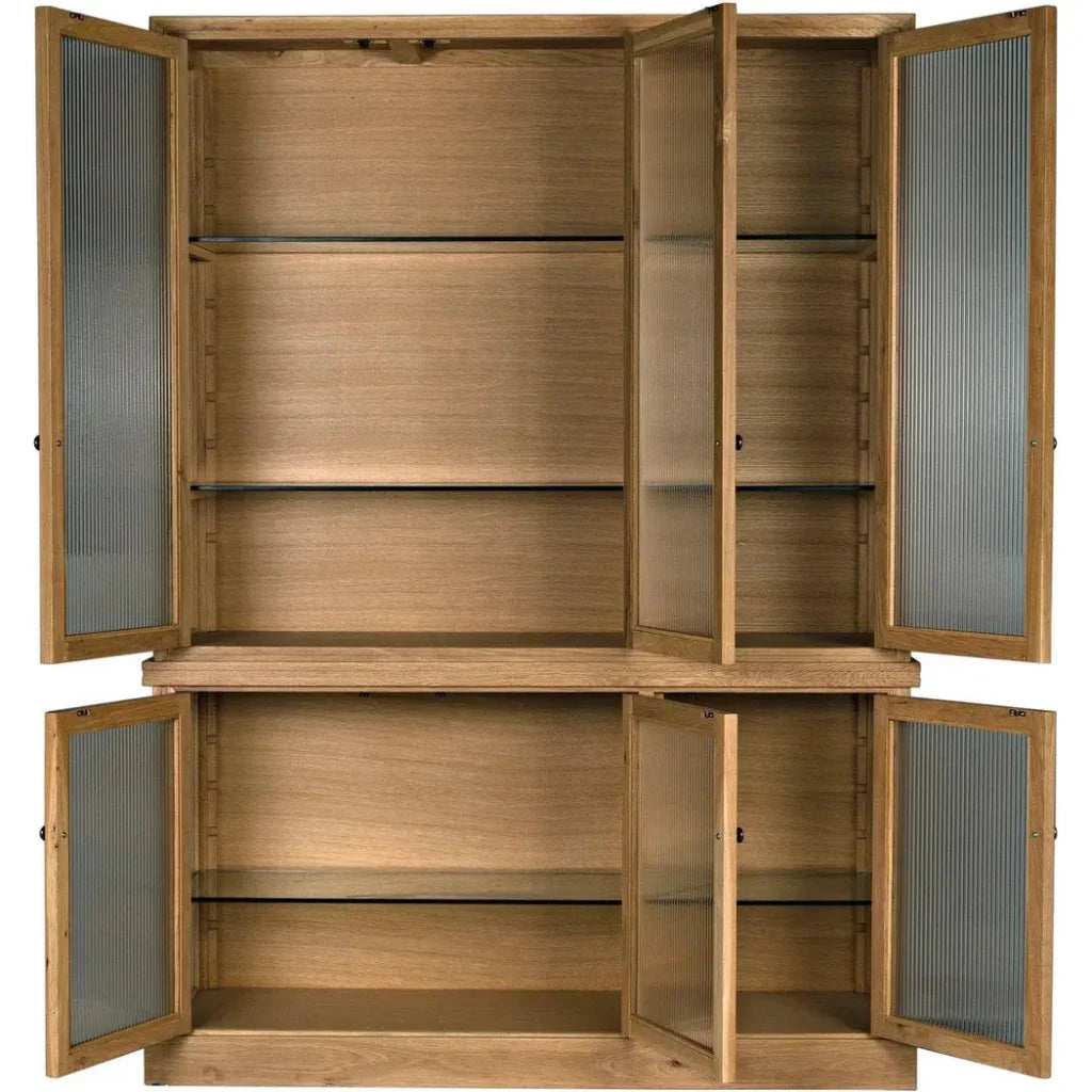 Chester Hutch Curio Buffet Cabinet Glass Doors - LOOMLAN - Noir - Buffets & Curios