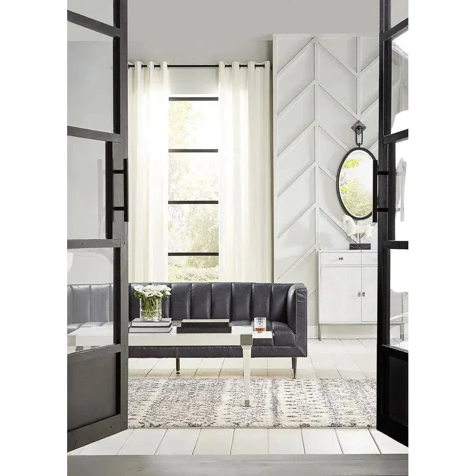 Chesterfield Lexington Sofa Nottinghill Grey Leather - LOOMLAN - Sarreid - Sofas & Loveseats