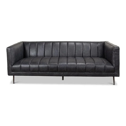 Chesterfield Lexington Sofa Nottinghill Grey Leather - LOOMLAN - Sarreid - Sofas & Loveseats