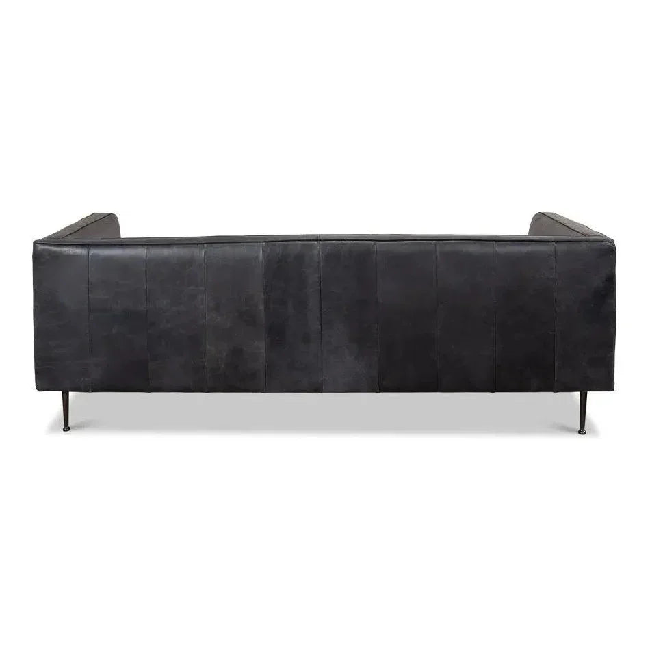 Chesterfield Lexington Sofa Nottinghill Grey Leather - LOOMLAN - Sarreid - Sofas & Loveseats