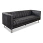 Chesterfield Lexington Sofa Nottinghill Grey Leather - LOOMLAN - Sarreid - Sofas & Loveseats