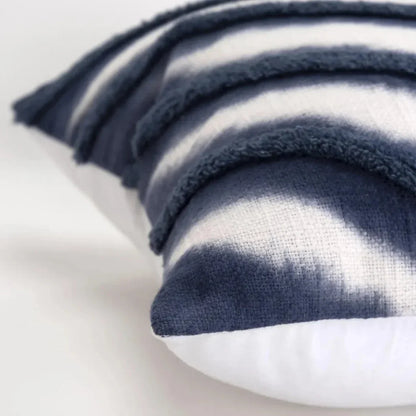 Chevron Blue Throw Pillow With Down Insert - LOOMLAN - LOOMLAN - Throw Pillows