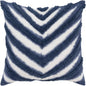 Chevron Blue Throw Pillow With Down Insert - LOOMLAN - LOOMLAN - Throw Pillows