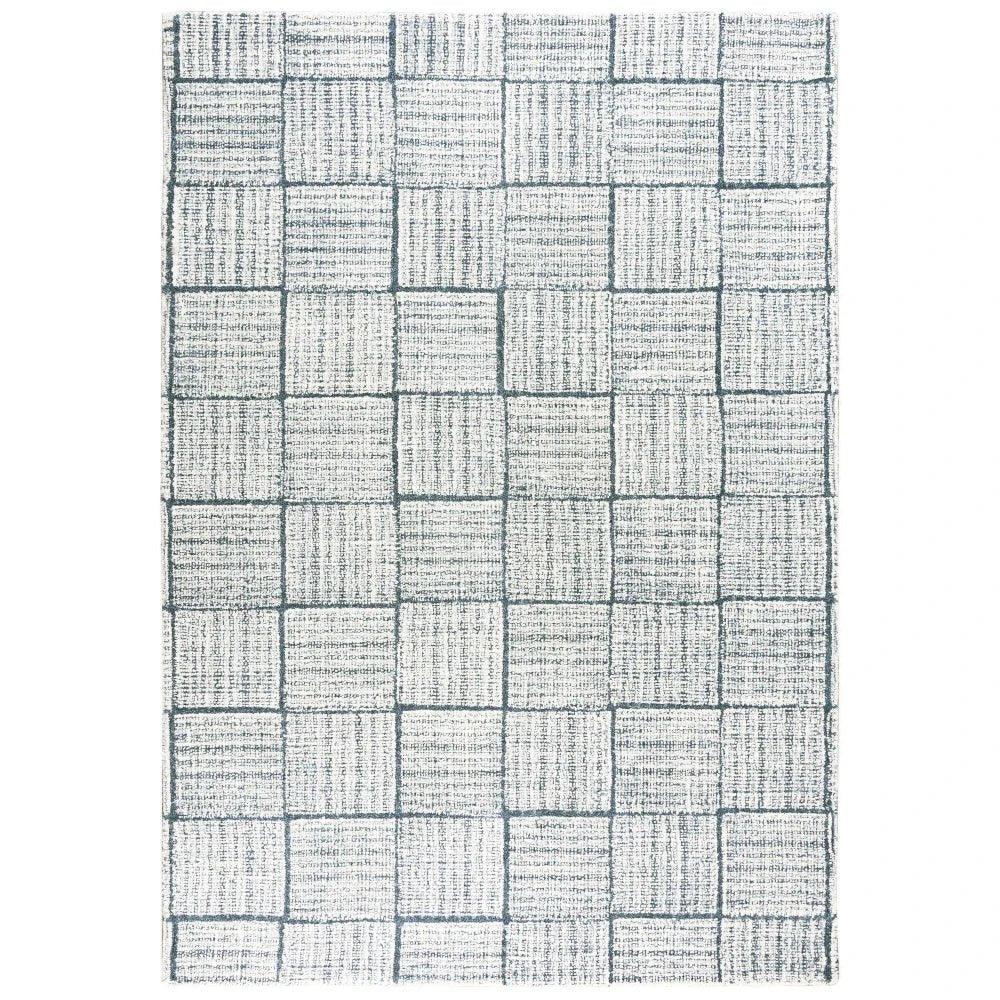 Chey Geometric Blue Area Rugs For Living Room - LOOMLAN - LOOMLAN - Area Rugs