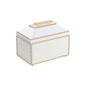 Chic Studded White Faux Leather Box - LOOMLAN - Chelsea House - Boxes & Bowls