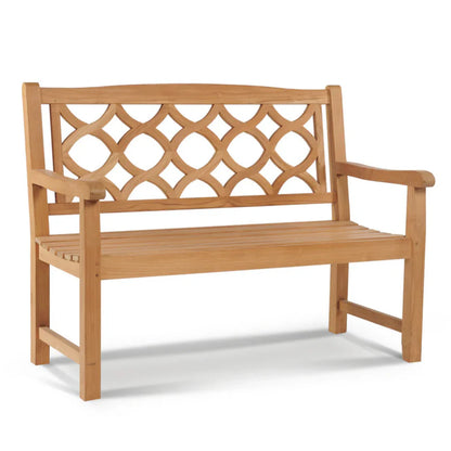 Chichester 2-Person Teak Outdoor Bench-Outdoor Benches-HiTeak-LOOMLAN