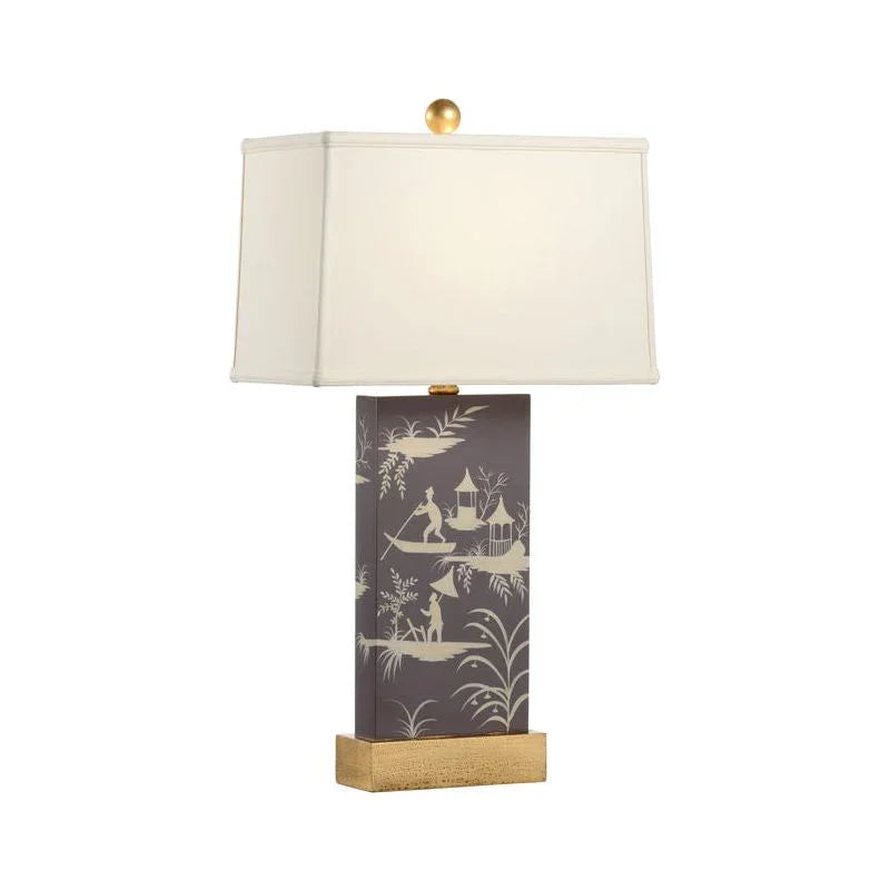 Chinoiserie Panel Hand Painted Table Lamp - LOOMLAN - Chelsea House - Table Lamps