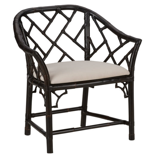 Chippendale Bamboo Rattan Arm Chair