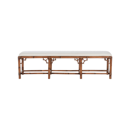 Chippendale Bamboo Rattan Bedroom Bench