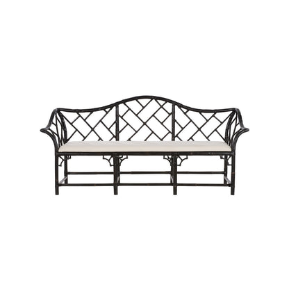 Chippendale Bamboo Rattan Settee