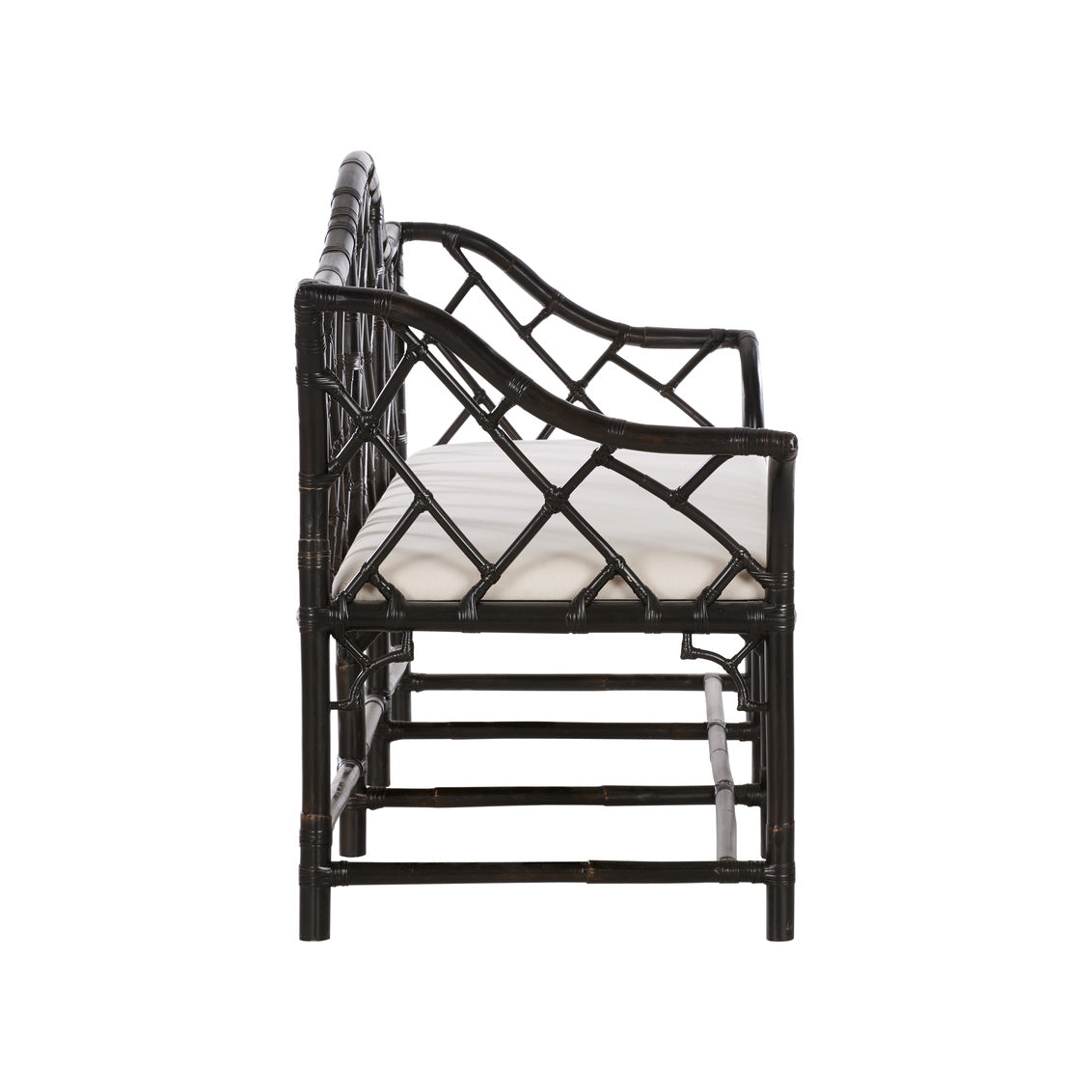 Chippendale Bamboo Rattan Settee