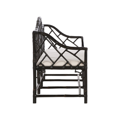 Chippendale Bamboo Rattan Settee