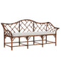 Chippendale Bamboo Rattan Settee