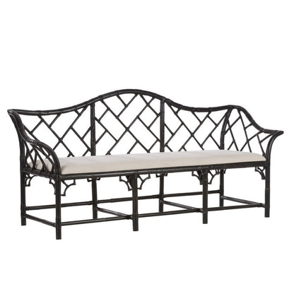 Chippendale Bamboo Rattan Settee