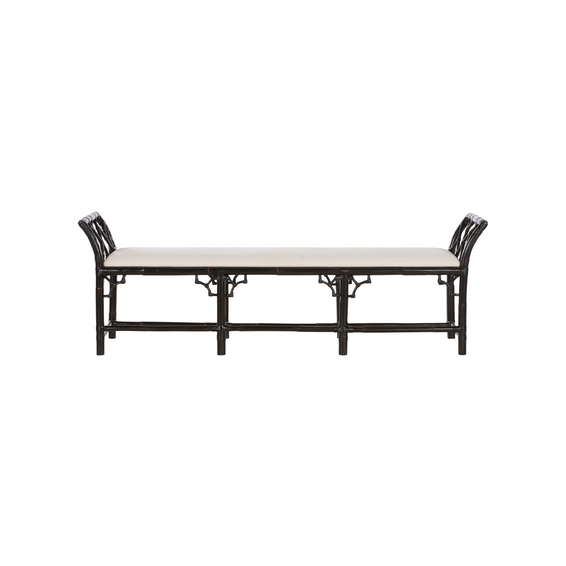 Chippendale Bamboo Regency Rattan Bedroom Bench