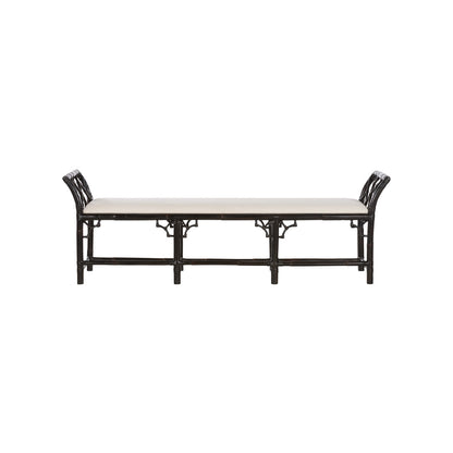 Chippendale Bamboo Regency Rattan Bedroom Bench
