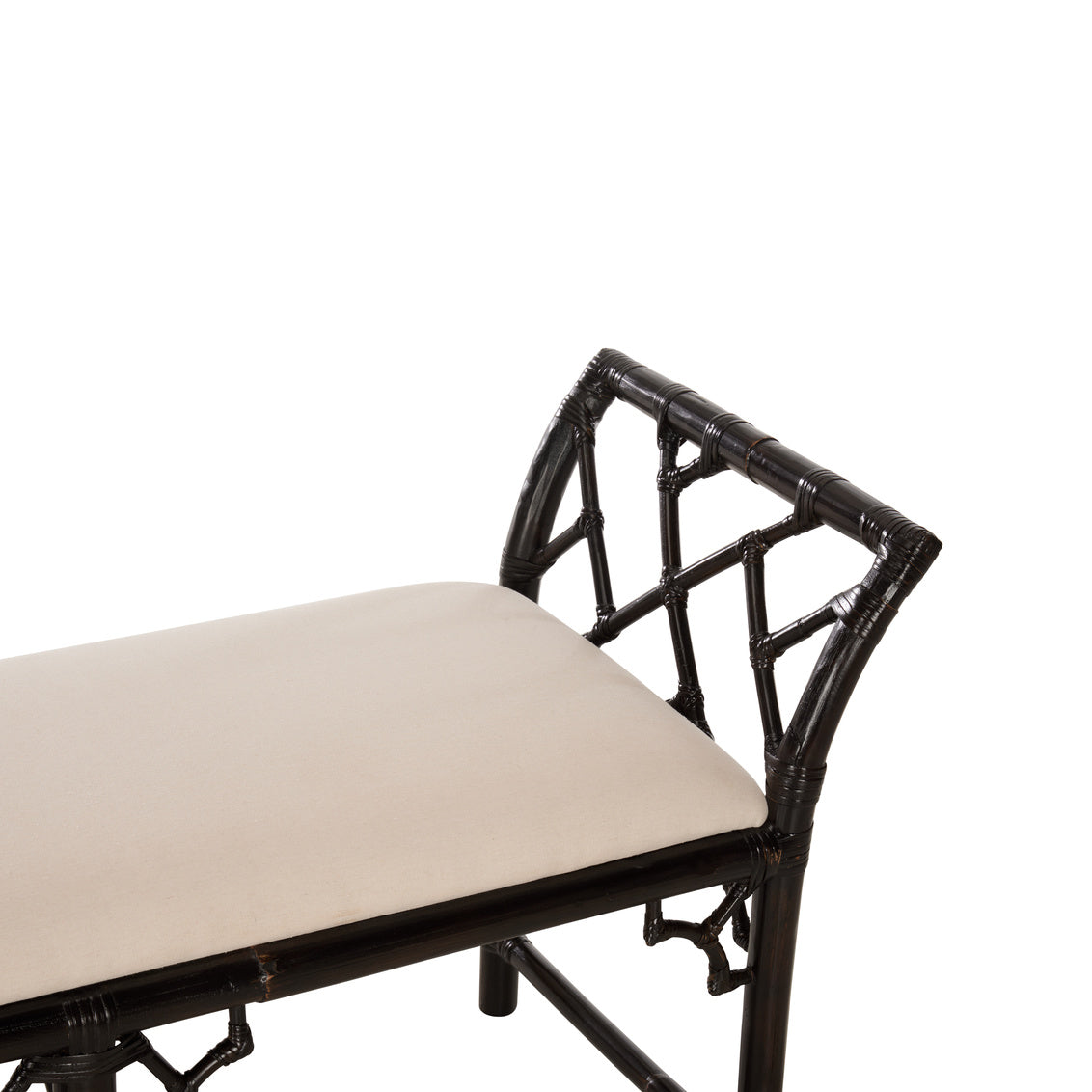 Chippendale Bamboo Regency Rattan Bedroom Bench